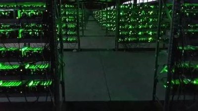 Kaspa mining farm in operation, demonstrating scale and infrastructure
