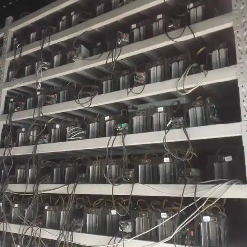 A sprawling mining farm depicting advanced mining technology in action