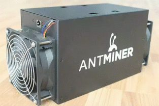 An intricate view of a high-performance mining rig in a professional hosting environment, showcasing optimized hardware setups